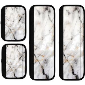Refrigerator Handle Covers Set of 4 Fridge Holder Handle Cover White Marble Appliance Handle Covers Washable Oven Microwave Dishwasher Handle Antiskid Protector Cover