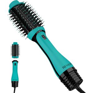 REVLON One Step Volumizer PLUS Hair Dryer and Styler | More Volume, Less Damage, and More Styling Control for Easy and Fast Salon-Style Blowouts, Plus Travel Friendly (Teal)