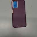 Qinmay Phone Case for Motorola Moto G 5G 2024 Case with HD Screen Protector, Heavy Duty Shockproof & Dropproof 3-Layer Cover Phone Case for Moto G 5G 2024 (6.6"), WineRed Pink