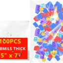 3 x 5x7 Inches 100 Pcs Self Sealing Cellophane Bags Clear Cookie Bags Resealable Cellophane Self Adhesive for Packaging Gifts,Cookies,Favors, Products for Packaging 100 Pieces 5"x7"