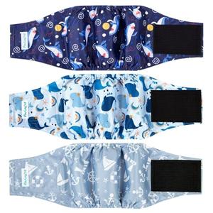 Paw Legend Washable Dogs Diapers Male Dog Belly Bands for Male Dogs Diapers Reusable Puppy & Doggie Diapers Male (3 Pack, X-Small)