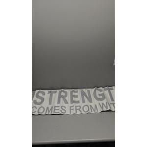 SEATUNE Motivational Office Gym Wall Decals - Inspirational Quotes Wall Stickers - Positive Home Vinyl Art Wall Decor - Strength Comes from Within 45"X12.6"