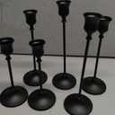 NLBTW Set of 6 Black Candle Holders for Taper, Vintage Candlestick Holder Decorative Metal Candle Sticks Home Decor Centerpieces for Table Mantel Festive Decorations