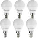 E12 LED Bulb 80 Watt Equivalent Ceiling Fan Bulbs High Brightness 8W 806LM Not Dimmable Small Base Candelabra Bulbs 2700K Warm White, Globe Bulbs for Chandelier AC120V 6pack