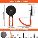 Extra Large Heavy Duty Magnetic Hooks for Hanging Garage Tools, 3.5in Ndfeb Strong Magnet Hook Heavy Duty, Super Big Magnetic Storage Utility Hook, Magnetic Hanger Holder Wall Mounted, 2 Pack