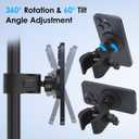 EEEKit Exercise Bike Phone Holder, Magnetic Handlebar Phone Mount for iPhone Magsafe and All Smartphones, for Stationary Treadmill Gym Fitness Equipment