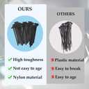 5 x Nylon Universal Cable Tie Buckle,150Pcs New Multifunctional Nylon Zip Ties with Pin & Button Design Plastic Cable Ties Tool for Car Daily Repair Bumper Clips