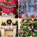 2 x Hoteam 36 Pcs Cow Christmas Ornaments Wooden Cow Ornaments for Christmas Tree Animal Hanging Decor for Farmhouse Home Xmas Holiday Crafts Party Supplies Decorations