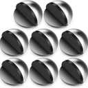 MorningRo 8 Pcs Self Adhesive Door Stoppers, Stainless Steel Floor Door Stop Wall Protector, Half Dome Floor Gate Stopper for Living Room, Bedroom, Bathroom, Office (Bright Light)