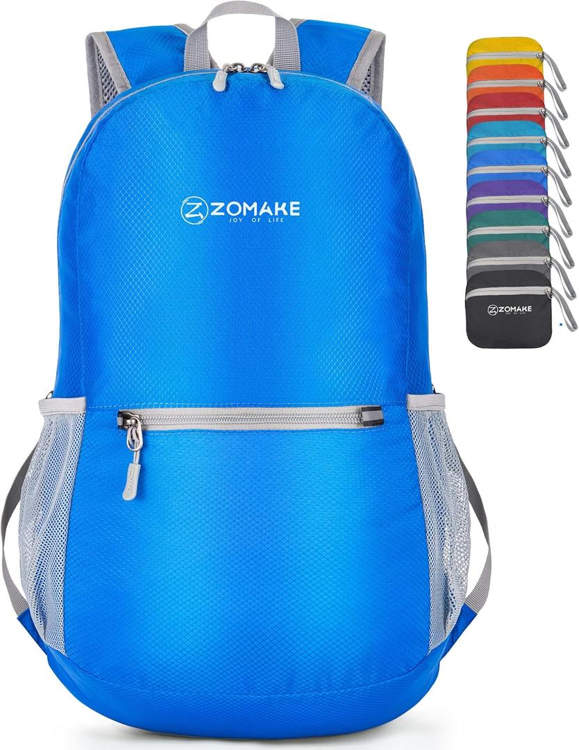 ZOMAKE Ultra Lightweight Hiking Backpack 20L, Packable Small Backpacks Water Resistant Daypack for Women Men (Dark Blue)
