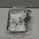 LEVERLOC Soap Holder Dish with Hooks for Shower, Bar Suction Cup Soap Tray Wall Mounted, Rustproof Stainless Steel Sponge Holder Caddy for Bathroom Bathtub Kitchen Sink, Black (1 Tire)