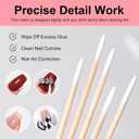 600PCS Precision Tip Cotton Swabs, Double-end Microblading Pointed Tip Cotton Swabs Makeup Applicators Nail Polish Remover Pen Disposable Makeup Touch Up Correcting Beauty Tools