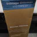 Foldable Storage Ottoman Bench, Large Ottoman with Storage