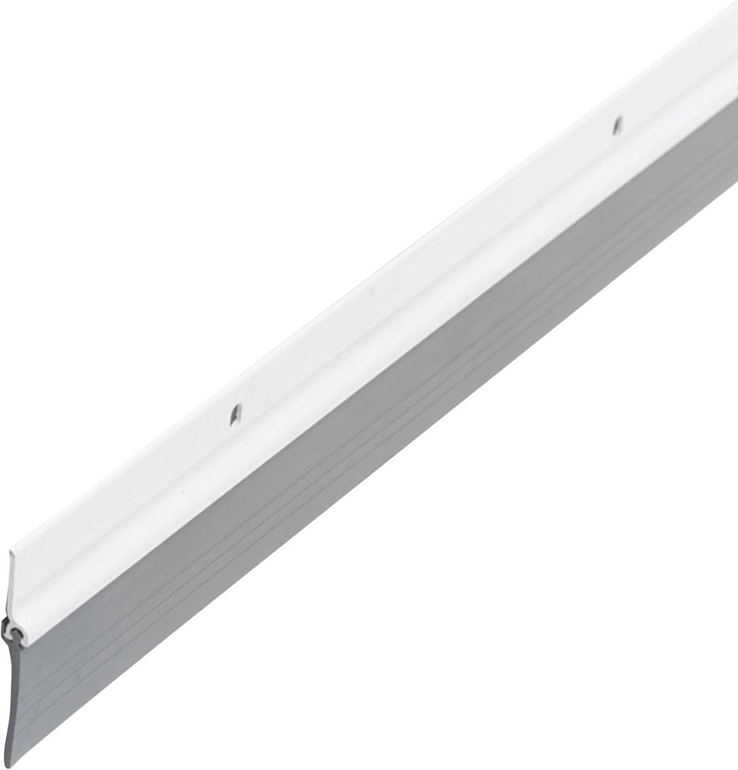 M-D Building Products 69648 48 in. White Aluminum and Vinyl Heavy-Duty Screw-on Door Sweep