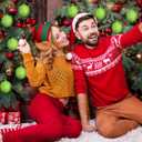 6 Pcs Furry Christmas Ball Ornaments 3.15 Inch Fuzzy Curly Ornaments Christmas Tree Hanging Decorations Soft Pom Pom Ball Xmas Ornament Pendants for Party Supplies(Green)