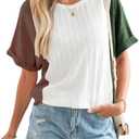SHEWIN Womens Tops Short Sleeve Shirts Oversized Tshirts Casual Summer Tops XL