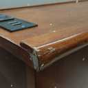 ROOMTEC Solid Wood End Table,Narrow Side Table with 2 Drawers,No Assembly, Finished Back,Vintage Wood Narrow Sofa Side Table for Living Room Bedroom (1 Pack)