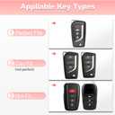 Pangpai Pink Key Fob Cover for Toyota, Soft TPU Key Case Protection with Bling Keychain Fit for Toyota Fortuner Tundra Camry RAV4 Highlander Corolla Smart Key Holder