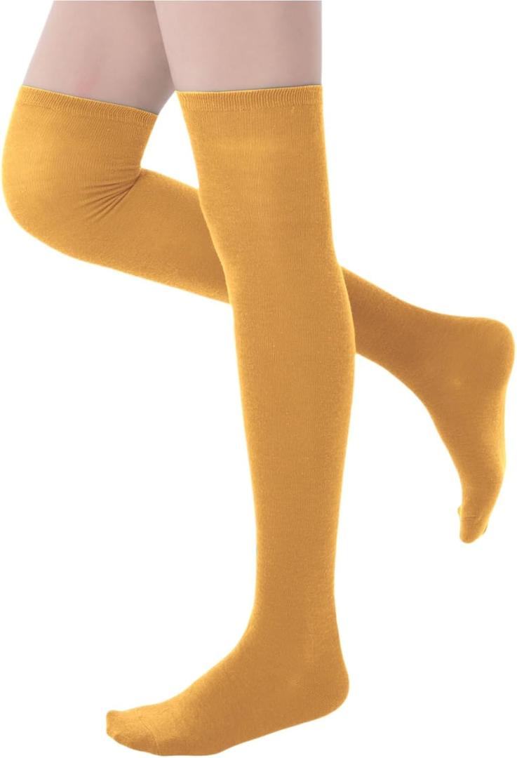 Women High Socks Over Knee Stockings Extra Long Stretchy Sock for Daily Wear Halloween Dress up