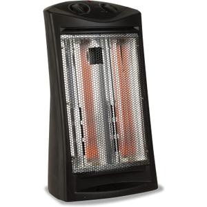 BLACK+DECKER Infrared Radiant Quartz Tower Heater, 1500W Space Heater with Adjustable Thermostat, Portable Heater with 2 Settings, Personal Heater for Home and Office, BHTI06, Black