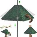 16" Metal Squirrel Baffle, Outdoor Bird Feeder Pole Squirrel Spikes Baffle, Hanging Bird Feeder for 4x4 Wooden Posts,Tree Trunks (Glass Green,1pc)
