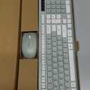 Wireless Keyboard and Mouse Combo, Full-Sized Wireless Keyboard and Adjustable DPI Mouse, 2.4GHz USB Receiver, Silent Keyboard and Mouse for PC, Windows, MAC, Desktop, Laptop (Avocado Green)