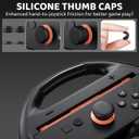 2 x PAWDIARY Steering Wheel Compatible with Switch 2 Controller Handle, Comfort Grip Switch 2 Racing Wheel Accessories with 4 Thumb Caps, Game Racing for Nintendo Switch 2 Wheels (Black x2)