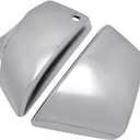 Motorcycle Left & Right Battery Fairing Covers Side Panel Oil Tank Cover For Honda Shadow ACE/Aero/Sabre VT1100 1999-2008(Not fit for Spirit) (Chrome)