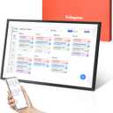 15.6" Digital Calendar Chore Chart  1080P Full HD Interactive Touchscreen, Smart Family Planner, Hearth Display Digital Calendar Wall & Desk Mountable for Seamless Scheduling (Black)