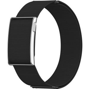 Stretch Nylon Sport Bicep Band with Metal Bumper Case for WHOOP 5.0, Soft Adjustable Breathable Replacement Ankle Strap for Men Women