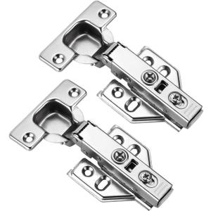 10 Pack 5 Pairs Frameless Kitchen Cabinet Hinges Soft Close Full Overlay European 35mm Cup Cabinet Door Hinge Heavy Duty 105 Degree Opening Concealed Cabinet Hinge