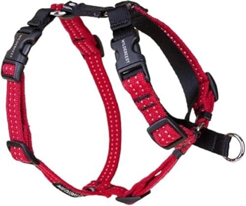 Wildebeest Valencia No Pull Dog Harness, Front and Back Leash Clips, Soft Padded Straps, Lightweight, Adjustable, Easy On/Off for Training and Dog Walking, Medium Red