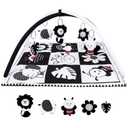 Lovvie & Joy Baby Play Activity Gym Tummy Time Mat for Infant,Baby Gyms & Playmats for Babies 0 to 3 6 9 12 Months with 5 Toys for Early Sensory Exploration and Motor Skill Development (L0614463)