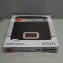 Taylor Digital Bathroom Scale, Body Weight Scale 400 LB Capacity, Carbon Fiber Anti-Slip Mat, 11.8 x 11.8 Inch Platform, Black