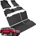 for Chevy Tahoe for GMC Yukon Floor Mats & Cargo Liner 2015-2020 (Not for XL), All Weather Trunk Mats for Chevrolet Tahoe Rear Backrest Mats Accessories 2015 2016 2017 2018 2019 2020(6PCS)