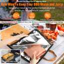 BBQ Blanket for Resting Meat-Air Fryer/Dough/Kitchen/Smoker Accessories Party Picnic Camping-Insulated Bag for Brisket/Pork Shoulder/Turkey-Anniversary Birthday Gift for Men (21in)