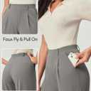 IUGA Bootcut Yoga Pants with Pockets for Women High Waisted Workout Pants Women Flare Yoga Pants Tummy Control (Gray, L)