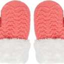 Kids Toddler-Winter-Knit-Mittens Warm Thick Fleece Snow Gloves for Cold Weather Outdoor 2-6Years Boys Girls (Pink)