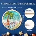 2 x Beach Gifts for Women Men - Beach Ornaments - Decoration Gifts for Family, Friends, Couple - Beach Themed Gift - Beachy Coastal Christmas Decor - Wooden Christmas Ornament 2025