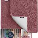 BELADOR Plush Bath Mat Set - 2 Piece Quick-Dry Soft Chenille Bathroom Rugs With Rubber Backing, Absorbent and Washable - 24x17 + 30x20