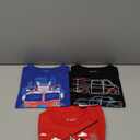 The Children's Place Baby Toddler Boys Short Sleeve Graphic T-Shirt 3-Pack, Blue Firetruck/ Ambulance/ Emergency Vehicles, 2T