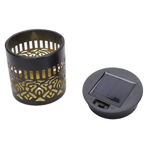 ICRPSTU Solar Fence Lights Waterproofing Solar Powered Outdoor Deck Wall Lights Warm Yellow Decorative Lighting for Garden Patio Backyard 4 Pack