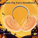 Xplanet Oversized Big Fake Ear for Women Men Jumbo Ear Giant Pig Funny Headwear for Cosplay Costume Party Outfit Accessories