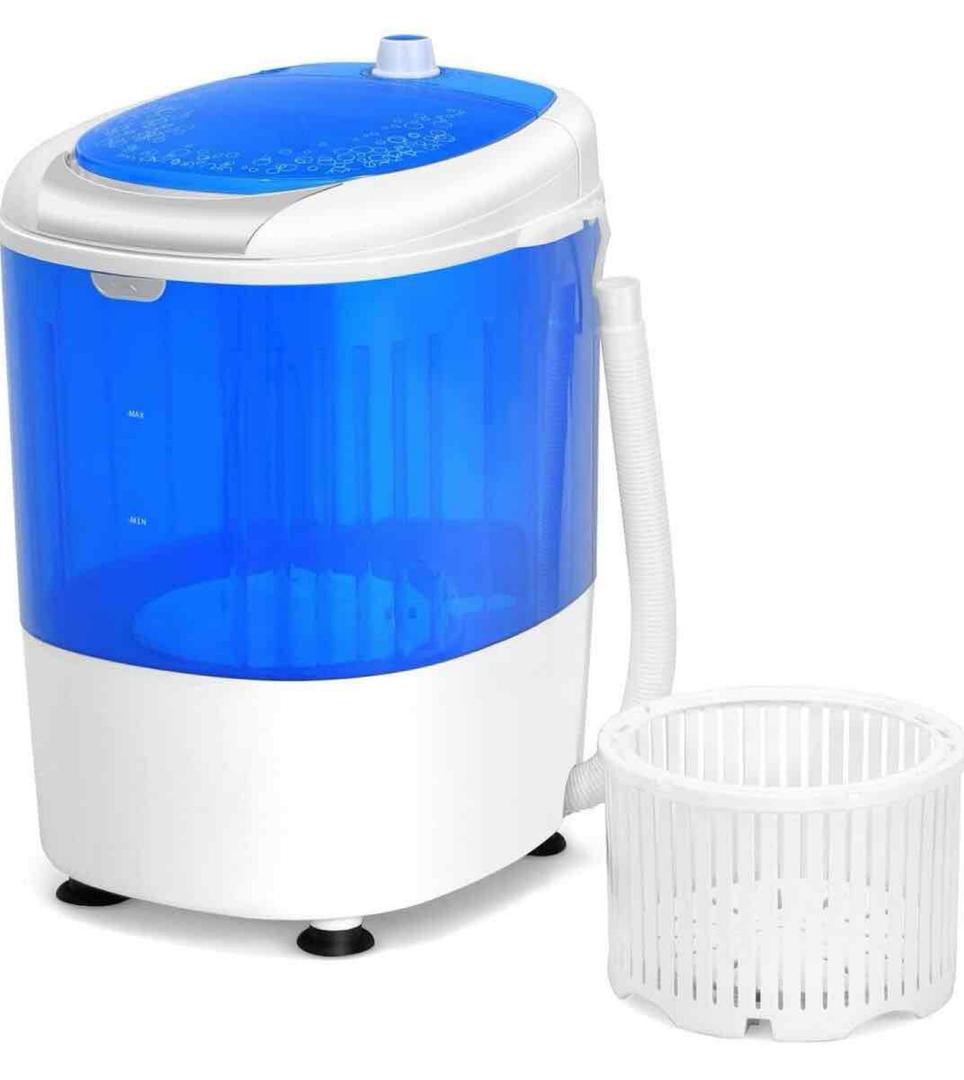 Mini Portable Washing Machine, 5.5 lbs Washing Capacity, Compact Laundry Washer with Durable Design, Single Tub, Rotary Controller, Small Washer Machine for Home Apartment Dorms and RV, Blue