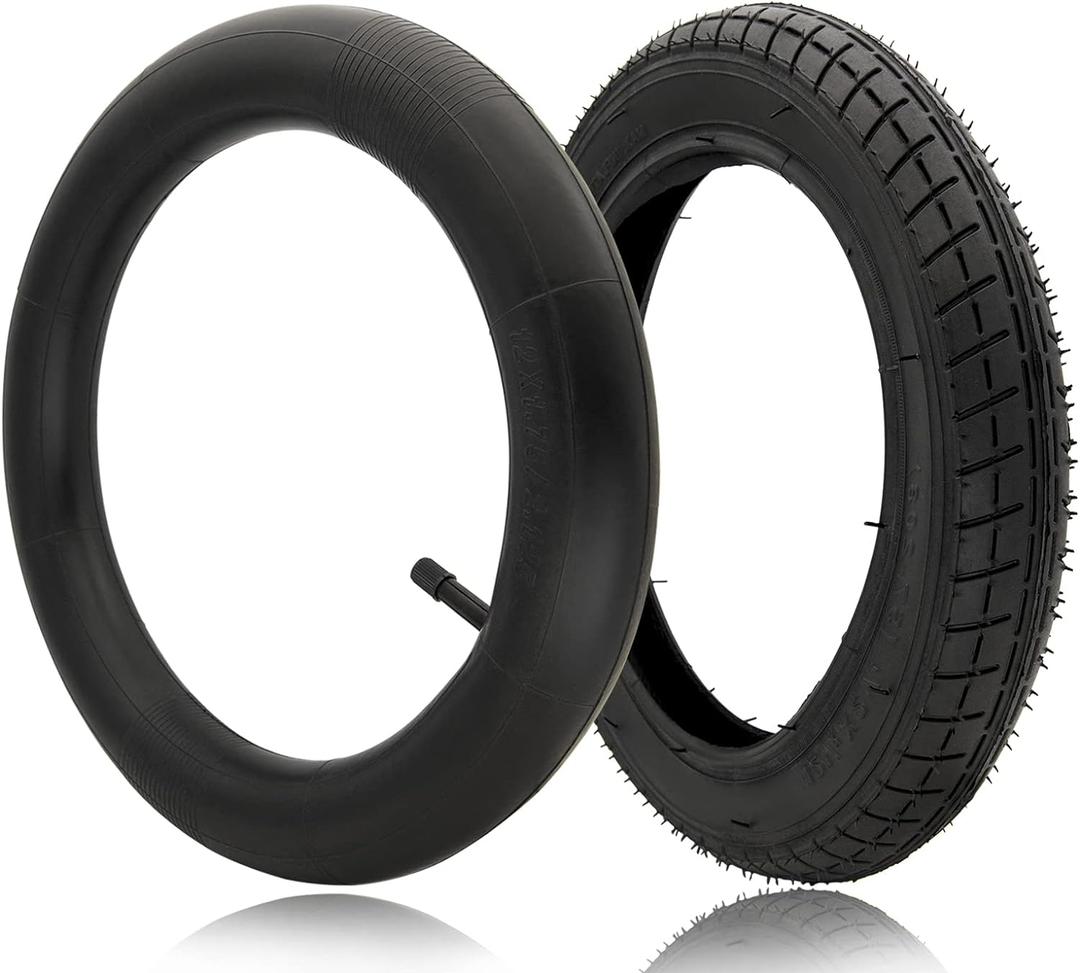 12 1/2 x2 1/4 Tire and Tube Set, 12.5 x 2.25 Bike Tire Compatible for Razor Pocket Mod Dirt Bike Currie Schwinn GT IZIP eZip MX125 Dirt Rocket, Replacement Kids Bike Tires 12.5 x 2.25