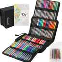 Gel Pens for Adult Coloring Books, 88 Colors Artist Glitter Gel Pens Colored 40% More Ink with 88 Matched Refills, Suitable for Drawing Note Taking Crafts Journaling Planner Scrapbook