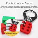 WUWEOT 8 Pack Lockout Tagout Hasp, Tamper-Proof Padlock Hasp, Stainless Steel Lock Out Tag Out Hasp, Impact-Resistant Loto Hasp with Extended Jaw (1.5 Inches)