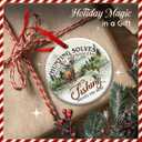 2 x Hunting and Fishing Solves Problems Ornaments - Outdoor Deer Hunting Decor, Wildlife Ornaments for Christmas Tree - Woodland Animal Decoration, Ideas for Fishing Lover, Hunter