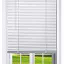Cordless 1 Inch Window Blinds, Mirrotek Cordless Blinds Light Filtering Mini Blinds (23'' x 42'') White