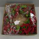 Pudate Valentines Day Wreath Heart Wreath with Red Berries Lush Green Ivy, Romantic Front Door Decoration for Spring Mother's Day, Perfect for Weddings & Indoor/ Outdoor Farmhouse Décor